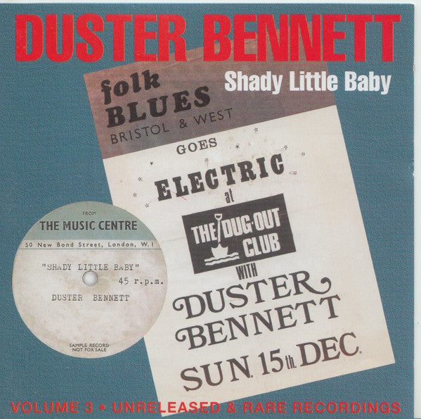 Cover of the Duster Bennett - Shady Little Baby - Volume 3 Unreleased & Rare Recordings 1965 -1974 CD