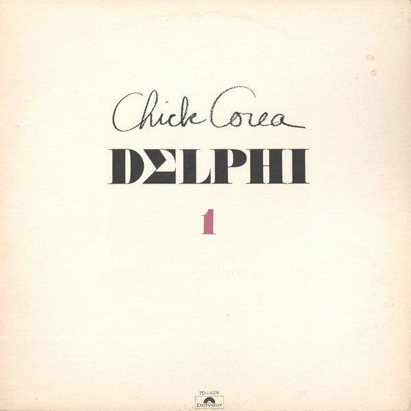 Cover of the Chick Corea - Delphi 1 Solo Piano Improvisations LP