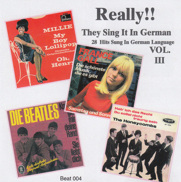 Cover of the Various - Really!! They Sing It In German Vol. III CD