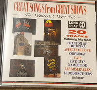 Cover of the Various - Great Songs From Great Shows `The Wonderful West End` CD